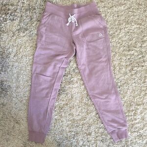 Reebok Dusty Pink Girls' Jogger Pants with Drawstring